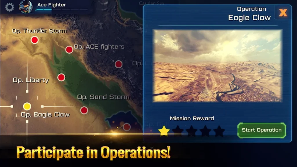 Ace fighter operationa maps
