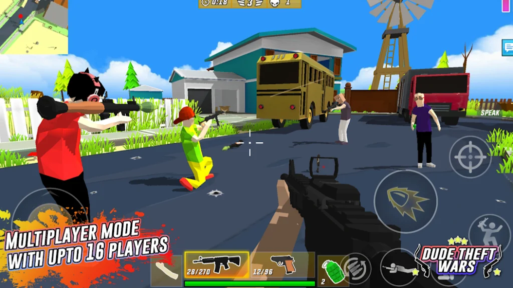 GamePlay of Dude Theft Wars Mod APK